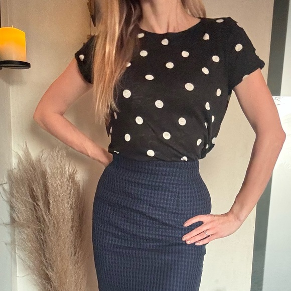 Sezane linen polka dot t shirt - Picture 1 of 9